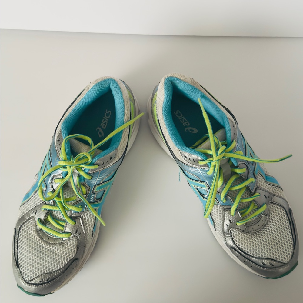 Asics Silver and‎ Lime Green Running Shoes - Picture 4 of 6